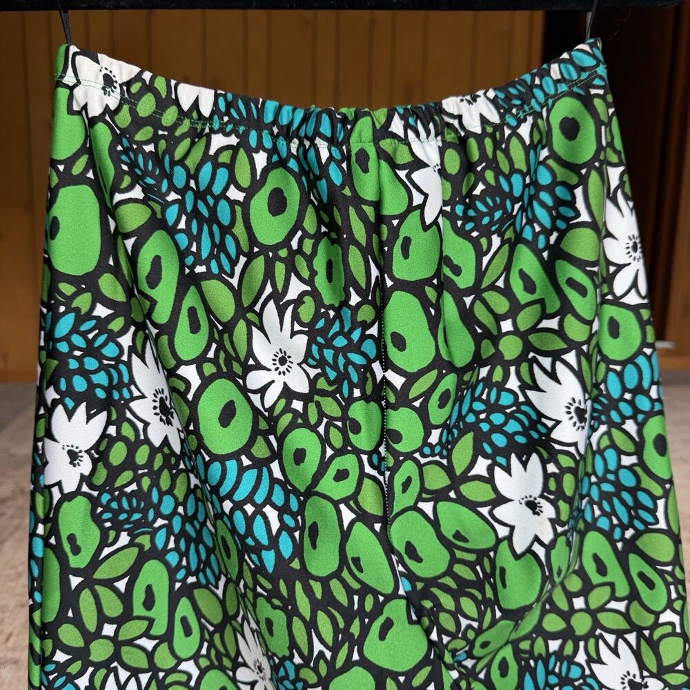 Balenciaga Paris Spring 2017 Floral Print Legging Dress Pant Green Blue XL $1090 - Picture 9 of 14